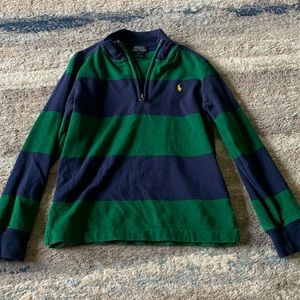 Long sleeve Ralph Lauren pullover with zip closure